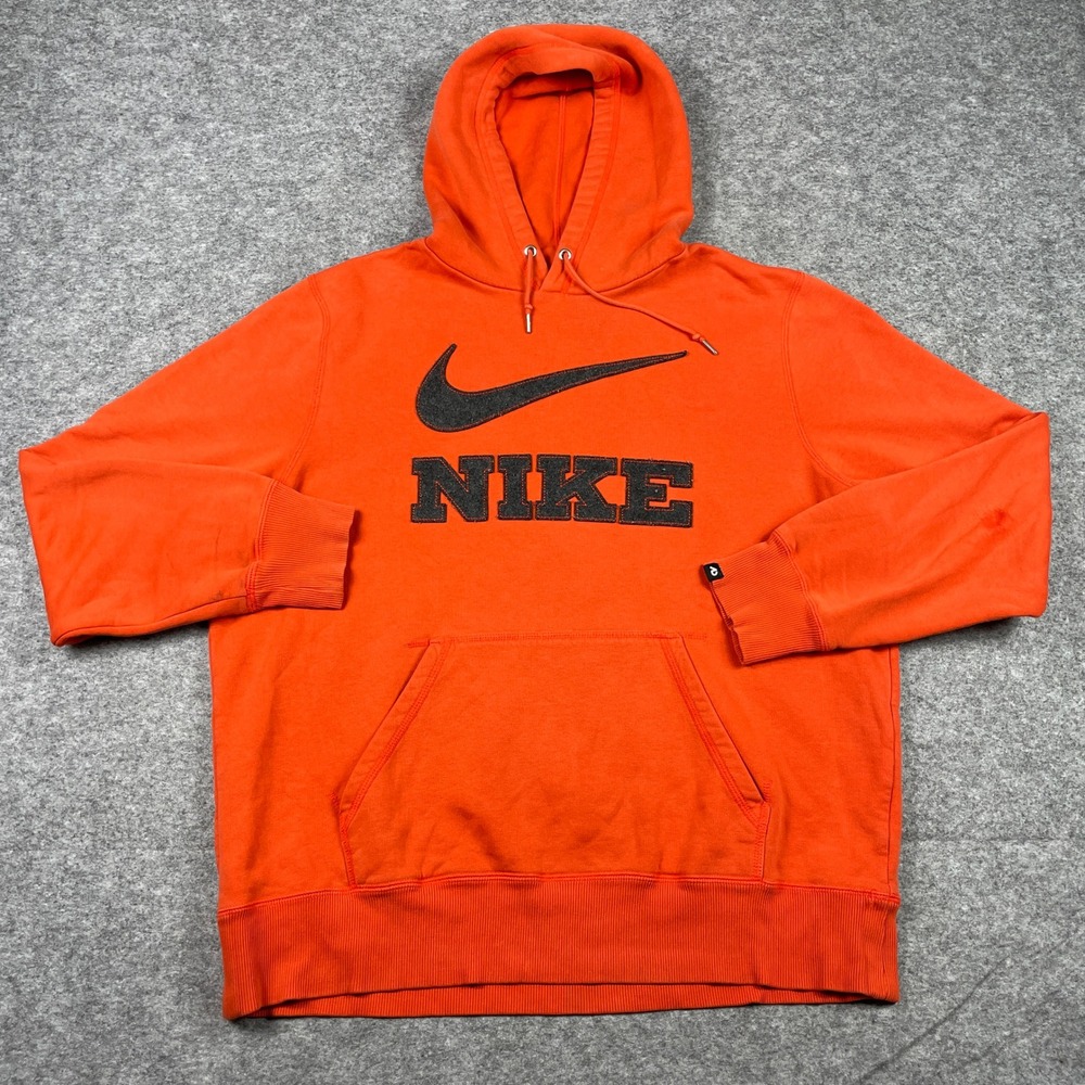 Nike Hoodie Mens XL Orange The Athletic Dept Applique Pullover 526483-891